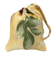 Maxfeel 100% Silk Drawstring Bags Floral Pattern Gift Bags Jewelry Pouches for Wedding Party Grade Quality (4.3 x 5.5 inch, 10)