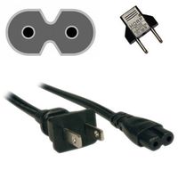HQRP AC Power Cord for Sony Boombox CFD-G50 CFD-G300 CFD-G505 CFD-G55 CFD-G70 CFD-G700 Mains Cable + HQRP Euro Plug Adapter