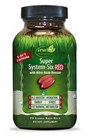 Super System-Six Red with Nitric Oxide Booster by Irwin Naturals 72 Liquid Soft-Gels