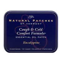 Natural Patches Of Vermont Eucalyptus Cough & Cold Comfort Essential Oil Body Patches, 10-Count Tins