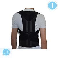 Comfort Posture Support and Shoulder/Back Pain Relief Adjustable Back Brace (XL)