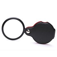 YiFeng 6X Mini Jewelry Magnifier Folding Portable 58mm Diameter Glass Lens with Case (Black)