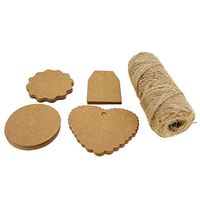 Kraft Paper Gift/Price Tags with Jute Twine for Gift Wrapping Packaging, Set of 48 (Mix)