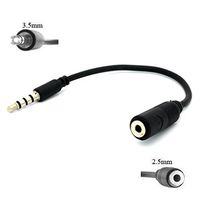 2.5mm Female to 3.5mm Male Headset Adapter Headphone Jack Converter Supports Hands-free Microphone for Motorola G4 Plus - Motorola Moto G4 - Samsung GALAXY Note 2 (N7100)