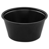 SOLO DCCP200BLK Polystyrene Portion Cups 2oz Black 250/Bag 10 Bags/Carton
