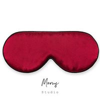 MorusStudio Mulberry Silk Sleep Mask, Super Soft, Organic, Breathable, Lightweight, No Pressure on Eyes, Adjustable Strap Fits for Any Sleep Position, Block 100% Lights (Red)