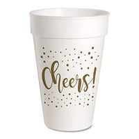 Cheers Celebration Party Cups - Styrofoam 16oz 10 Pack