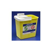 Covidien Chemotherapy Sharps Container Yellow Base, 10H X 10.5W X 7.25D Inch