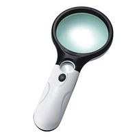 Useful 3 LED Lights 45X Handheld Magnifier Reading Magnifying Glass Lens Jewelry Loupe
