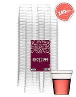 Elite Selection Shot Glasses | 2 Oz. Clear Plastic Disposable Cups | Perfect Party Shot Cups for Shots, Tasting, Sauce, Dips | Pack of 240