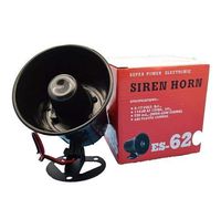 Black 12v 15w Super Power Electronic Wired Electronic Car Siren Horn Loud Speaker Alarm for Home Alarm System