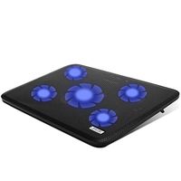 NO.17 Laptop Cooler Cooling pad, Portable Ultra-Slim Quiet Laptop Cooling Pad with 5 USB Powered Fans, Fits 10-15.6"