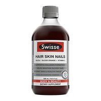 Swisse Hair Skin Nails Liquid Supplement | Premium Body & Beauty, Supports Collagen Production | High in Vitamin C & Silica | 16.9 fl. oz., 1 Bottle