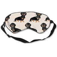 BLDBZQ Sleep Eye Mask Doxie Dachshund Weiner Dog Pet Dogs Silk Mask with Adjustable Head Strap Block Light Nap Blindfold