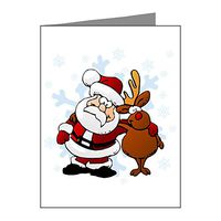 Note Cards (20 Pack) Santa Claus & Rudolf: Best Friends Forever
