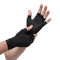 David Compression Arthritis Gloves - Guaranteed Highest Copper Content. Best Copper Infused Fit Glove for Women and Men. Carpal Tunnel, Computer Typing, and Everyday Support for Hands 1 Pair Black Medium