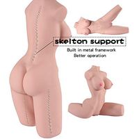 26KG/57.3lb High-end Skin-Friendly Women Female Half Torso Full Lifelike Séx Dôlls Toys Huge Life Size Love-Doles for Men Long-Lasting Ṗôckêt Pûšseý-Pûšsý 3D Realistic TPE Entity Silicone Male Toys