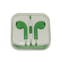Earphone with Remote and Mic For Apple iPhone 5 (green)