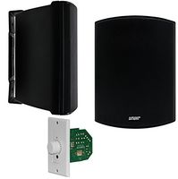 Earthquake Sound AWS502B Outdoor Bluetooth Speaker Set with in-Wall Amplifier - Black
