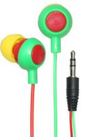 iHip Big Swell Earphones (Green/Red)