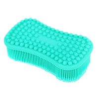 TOPHOME Silicone Non-Scratch Sponges Food-Grade Cleaning Brush for Kitchen Dishwash, Kids Tableware, Vegetable Fruits, Pot Pan Dish Bowl, Washing Hands, Green