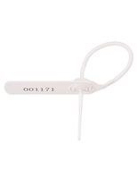 XF-Vel Pull-tite Security Seal Tamper Resistant Tags Plastic Padlock Sign Ties Numbered (White, 10pcs)