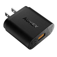 AUKEY Quick Charge 3.0 18W USB Wall Charger, Compatible Samsung Galaxy Note8 / S8 / S8+, LG G6 / V30, HTC 10 and More | Qualcomm Certified