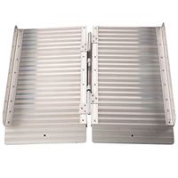 Lightweight Aluminum Wheelchair and Scooter Ramp – Durable, Foldable and Portable Design with Built-In Handle - 24 in. L x 28 in. W x 3 in. H