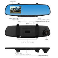 Frontview Mirror Driving Recorder,Sunsee 1080P HD Car Dash Camera Cam Vehicle Front DVR Lens Video Recorder with WDR, G-Sensor, Motion Detection, Loop Recording