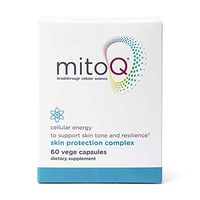MitoQ Skin Protection Complex 60 Capsules CoQ10 Antioxidant - MitoQ w/Polypodium, Pycnogenol and Astaxanthin - Supports Skin and Cellular Health for Glowing Complexion and Sun Exposure Support