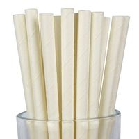 Free DHL 500 pcs Plain White Paper Straws Bulk, Cute Vintage Solid Color White Paper Drinking Straws for Holiday Party, Wedding, Baby Shower, Birthday, Halloween Pure Mason Jar Straws
