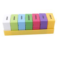 SOURBAN Pillbox 7day 28grids BPA Free Travel 7 Day Pill Case Weekly Pill Organizer,Yellow