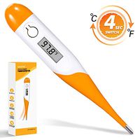 Digital Oral Thermometer, Medial Body Thermometer Accurate Reading Waterproof Silicone Probe Fever Thermometer for Baby Kid Adults Pets