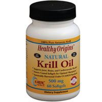 Krill Oil, 500 mg, 60 Soft Gels by Healthy Origins (Pack of 3)