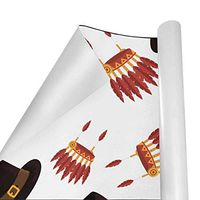 Gift Wrapping Paper Roll Tribal Feather Hat for Birthday,Holiday,Wedding,Baby Shower Gift Wrap - 3Rolls - 58inch x 23inch Per Roll