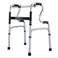 MYLW Multi-Function Folding Walker Lightweight Aluminum Walker Height Adjustable for Adults, Handicap, Elderly