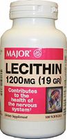 Major - Lecithin Supplement - 19 Gram Strength - Capsule - 100 per Bottle