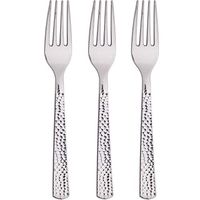 Club Pack of 288 Silver Hammered Forks 7.25"