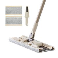 E.yliden Telescopic Microfiber Flat Mop 2 Washable Microfiber Mop Pads Lightweight Hardwood Floor Window Tile