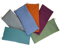 Peacegoods (6) Unscented Organic Flax Seed Eye Pillows - 4 x 8.5 - Soft & Soothing Cotton - Naturally Calming Colors