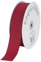 Christmas Gift Wrapping Ribbon (Solid Grosgrain, 1-1/2-inch x 50-Yard, Burgundy)
