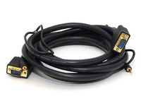 Super VGA HD15 M/M 10ft CL2 Rated cable w/ Stereo Audio and Triple shielded (Gold Plated)
