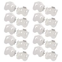 uxcell 20Pcs Silver Tone Metal CR2450 Lithium Button Coin Battery Plate