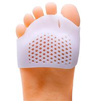 Povihome Toe Separators Ball of Foot Cushion, Metatarsal Pads for Women, Silicone Forefoot Cushions Great for Mortons Neuroma, Blisters, Forefoot Pain, Diabetic Feet - 6 Packs(Material upgrade: White)