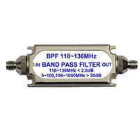 SMA Connector Band-Pass Filter BPF 118-136MHz for Air band