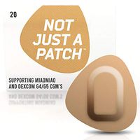 NOT JUST A PATCH - Adhesive Patches G4 G5 Miao-Miao CGM Freestyle Sensor Protection Patch - Waterproof Hypoallergenic Adhesive - 20 Pack CGM Patches for Diabetics - Long Fixation (Beige)