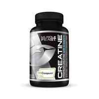 Muscle Feast Creapure Creatine Monohydrate Capsules, Premium Pre-Workout or Post-Workout, Convenient Easy to Take Pills, Gluten-Free (750mg, 120 Capsules)