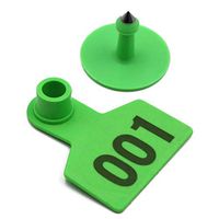 M.Z.A Pig Ear Tags Numbered Ear Tags for Pigs Hogs Sheep Cows Goats Animal Calf Livestock Ear Tag 001-100, Green