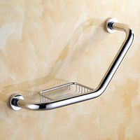 Byrhgood Bathroom Copper Anti-Slip Curved Handrail Bathtub Toilet Barrier-Free Elderly Children's Handrails with Multi-Function Storage Box