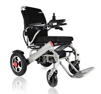 Electric Wheelchair Folding Lightweight 60 lbs w/Battery Supports 360 lbs Aircraft Grade Aluminum Alloy Frame Strength New Upgraded w/More Secure and Stable, FDA Approved (Seat Width 17.5", Silver)